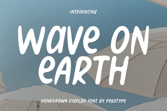 Wave on Earth Font